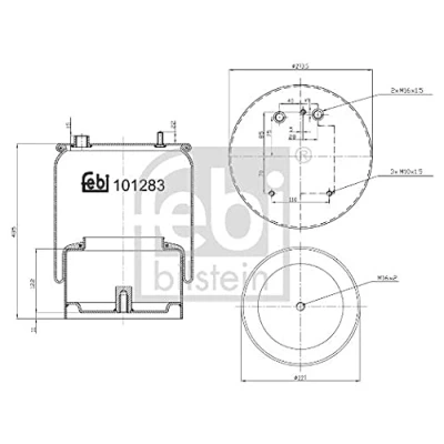 Afbeelding van FEBI BILSTEIN 101283 Veerbalg, luchtvering