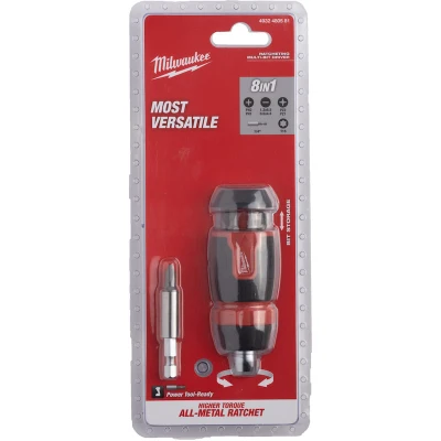 Afbeelding van Milwaukee Schroevendraaier Multi bit 8 In 1 Ratelend Compact