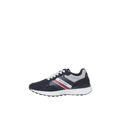 Afbeelding van Jack &amp; Jones Jfwboston Combo Sneakers laag, Heren, Maat: 46, Navy Imitatieleer/ textiel
