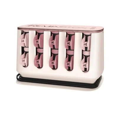 Image de Remington Bigoudis grand chauffant électriquement [20 pièces en 2 tailles/couleurs : 8x25mm, 12x32mm]PROluxe (technologie OPTIheat et Ion, floqué avec noyau de cire pour une chaleur durable) H9100