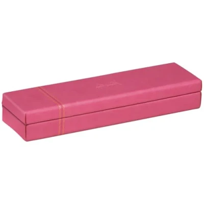 Afbeelding van RHODIA 319782C Pennenetui, framboos, 21 x 5,5 3 cm, met siernaden voor Sattler, oranje buitenkant kunstleer collectie Home Office Rhodiarama organisatie van kantoor &amp; opbergdesign