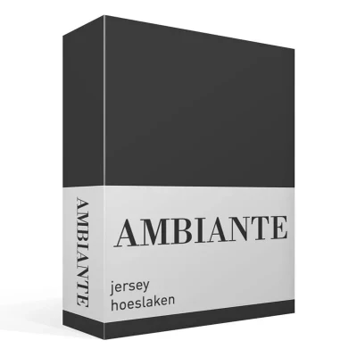 Afbeelding van Hoeslaken 1 Persoons 90x200 Ambiante Jersey Grijs