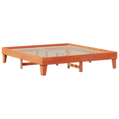 Afbeelding van vidaXL Bedframe zonder matras massief grenenhout wasbruin 200x200 cm
