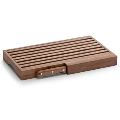 Image de Zeller 25225 planche à pain avec couteau bambou 39,5 x 23,5 4 cm