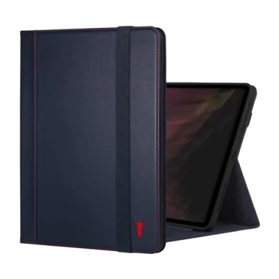 Afbeelding van TORRO beschermhoes compatibel met iPad Pro 13 inch 7e generatie van echt leer voor 2024 standaard, Apple Pencil connectiviteit en Wake/Sleep functie (marineblauw