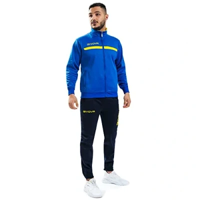 Afbeelding van Givova Trainingspak met Full Zip One Unisex, Lichtblauw/geel