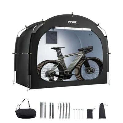 Image de VEVOR Abri à Vélo Tente de Rangement pour 4 5 Vélos d&#039;Extérieur Spacieux Étanche