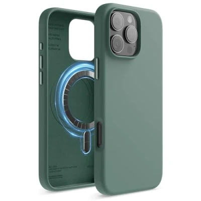 Afbeelding van elago Magnetische siliconen Beschermhoes, compatibel met iPhone 16 Pro Max, 6,9 inch, alle MagSafe accessoires, geïntegreerde magneten, zachte grip, schokbestendig