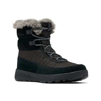 Afbeelding van Columbia SLOPESIDE PEAK LUXE Snowboots, Dames, Maat: 38.5, Black/graphite Leer en textiel