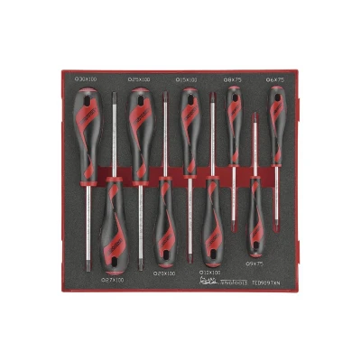 Afbeelding van TengTools TED909TXN Schroevendraaierset Torx Foam 9 delig