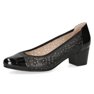 Afbeelding van Caprice Klassieke pumps, Dames, Maat: 36, Black comb Leer en imitatieleer