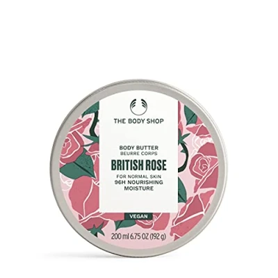 Afbeelding van The Body Shop British Rose lichaamsboter 24 uur, (1 x 200 ml)
