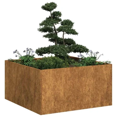 Afbeelding van Plantenbak roestig 80x80x40 cm weervast staal