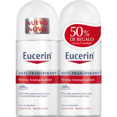 Afbeelding van Eucerin Anti Transpirant Deodorant roller 2 x 50 ml