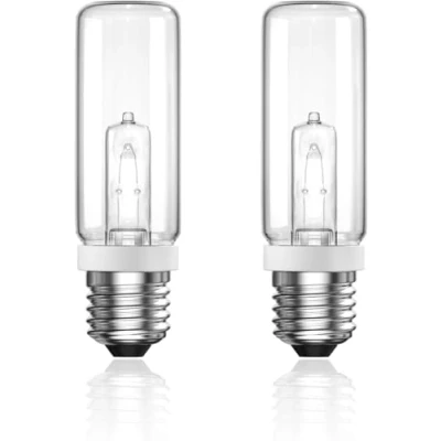 Afbeelding van DoRight 150W Ampoule Halogène Tubulaire E27 Blanc Chaud 2800K Dimmable 2007LM Transparent Tube Halogene pour Studio, Chambre, Bureau, Salon, AC220 240V, Lot de 2