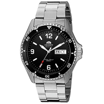Afbeelding van Orient Mako II Japanse automatische duikhorloge van roestvrij staal voor heren, zwart., FAA02001B9