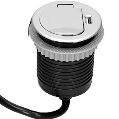 Afbeelding van ORNO AE 1373 (GS) Intrekbare stekkerdoos 1 voudig + USB poort, 3680 W, kabellengte 1,8 m (zilver)