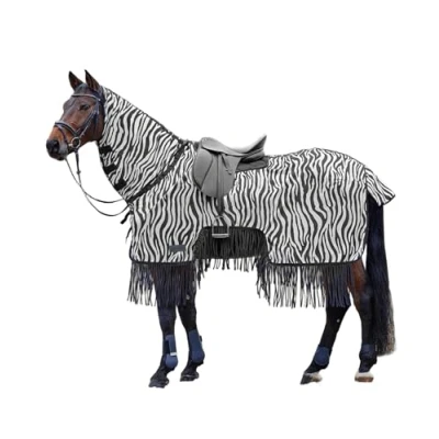 Image de Waldhausen Couvre reins Anti Mouches Zebra avec Franges ZebraVendu par Agradi