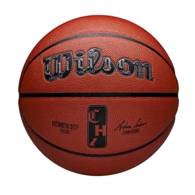 Afbeelding van Wilson NBA Authentic City New York Ball, Unisex, Oranje, basketbal, maat: 7