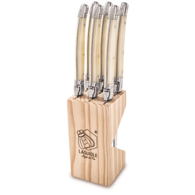 Afbeelding van Laguiole Style de Vie Steakmessen Premium Line Parelmoer 6 Stuks