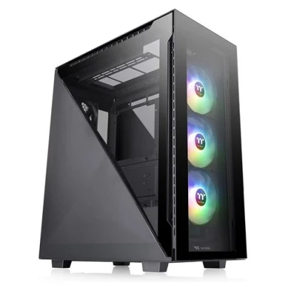 Image de Thermaltake Divider 500 TG ARGB Mid tower ATX panneau latéral fenêtré (verre trempé) pas d&#039;alimentation (PS/2) noir USB/Audio