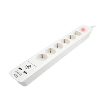 Afbeelding van Stopcontactenstrip 6 Tomas met Interruptor TM Electron 230 V