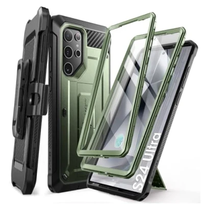 Afbeelding van Supcase UB Pro hoesje geschikt voor Samsung Galaxy S24 Ultra Met en zonder screen protector Groen