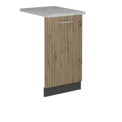 Afbeelding van Vicco R Line Vaatwasser deksel 45 cm , WB Marmer Artisanaal eiken