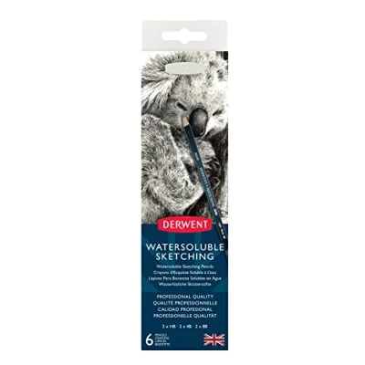 Afbeelding van Derwent Graphic potloden tin set van 6 met puntenslijper