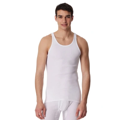 Afbeelding van Schiesser Original Classics Doppelripp 2 PACK Hemd, Heren, Maat: Small, White