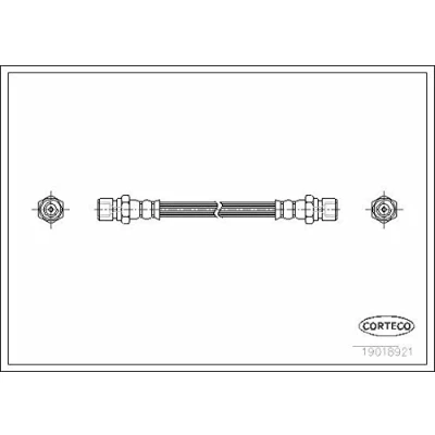 Afbeelding van CORTECO 19018921 Remslang Vooras 287mm