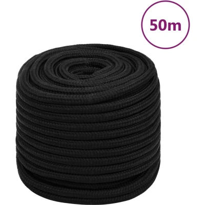 Afbeelding van Werktouw 16 mm 50 m polyester zwart