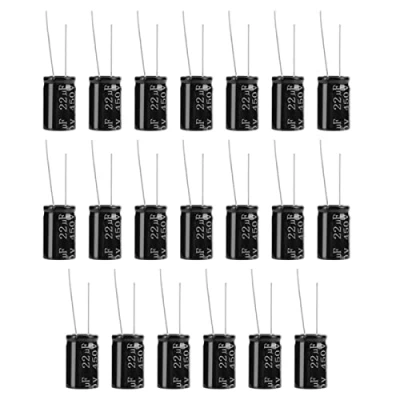 Afbeelding van 20 stuks/set 22uF 450V 21 x 13 mm 105 ℃ Lage Lekkage Elektrolytische Condensatoren voor DIY Elektronische Toepassingen