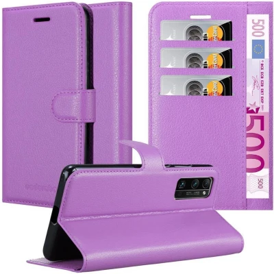 Afbeelding van Cadorabo Hoesje geschikt voor Honor 30 PRO in MANGAAN PAARS Beschermhoes met magnetische sluiting, standfunctie en kaartvakje Book Case Cover Etui