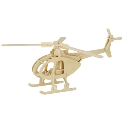 Image de Puzzle 3D en bois à monter Hélicoptère 32 pcs