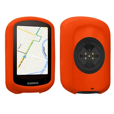 Afbeelding van kwmobile hoes geschikt voor Garmin Edge 840 / 540 Siliconen beschermhoes fietsnavigatie oranje