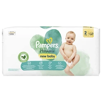 Afbeelding van Pampers New Baby Harmonie 48 Luiers Maat 2 (4 8 kg)