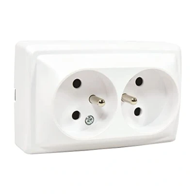 Afbeelding van GEFOM Dubbel stopcontact 16 A + opbouwaarde