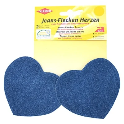 Afbeelding van Kleiber + Co.GmbH Jeans harten medium blauw ca. 8,5 x 10,5 cm
