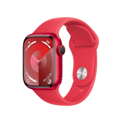 Afbeelding van Apple Watch Series 9 4G 41mm Rood (Rode Siliconenband M/L)