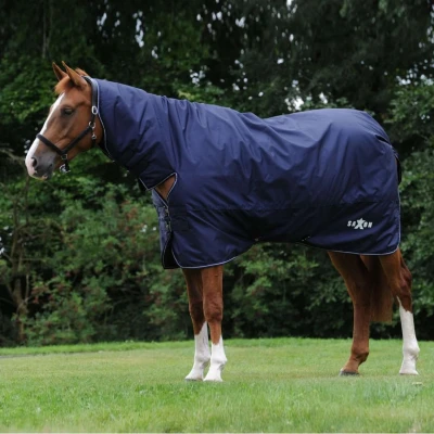 Afbeelding van Saxon Deken Defiant 600D Combo Neck Heavy Navy/Wit 145/195