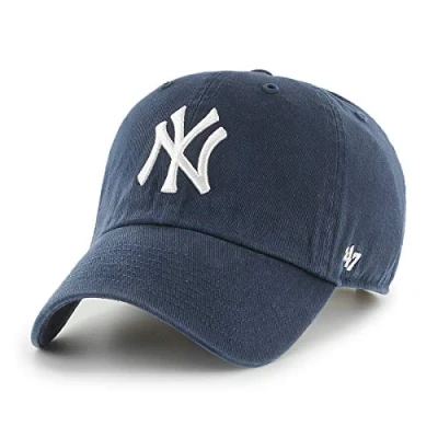 Afbeelding van 47 MLB New York Yankees Clean Up Uniseks baseballpet, verstelbare riem en gesp, wit logo, marineblauw, eenheidsmaat