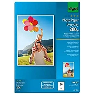 Afbeelding van SIGEL IP711 fotopapier Everyday Inkjet hoogglans DIN A4 (21 x 29,7 cm), 200 g/m², 50 vellen