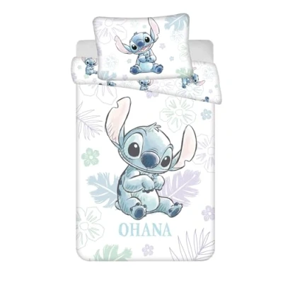 Afbeelding van Disney Lilo &amp; Stitch BABY Dekbedovertrek, Ohana 135 x 100 + (1x) 40 60 cm Katoen