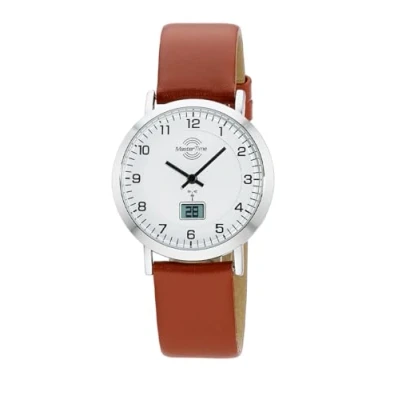 Afbeelding van Master Time MTLS 10741 12L Digitaal draadloos kwartshorloge met lederen band, bandjes, riemen