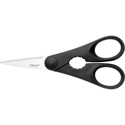 Afbeelding van Fiskars Essential Multifunctionele Schaar Kartelschaar met Flesopener 20 cm