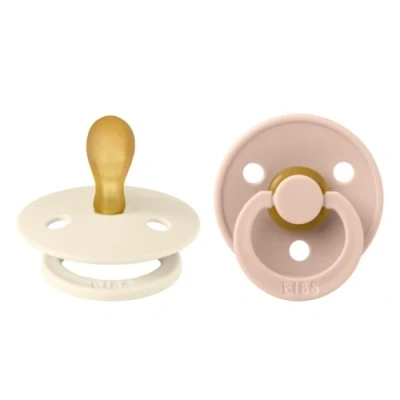 Afbeelding van BIBS Colour Fopspeen Symmetrisch Stage 2 Ivory/Blush Duopack