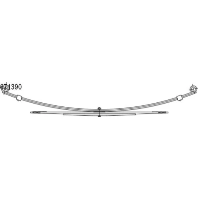 Afbeelding van CS Germany 10.671.390.00 Bladveer Achteras FIAT: Ducato I Panorama, Van, CITROËN: C25 Platform / Chassis