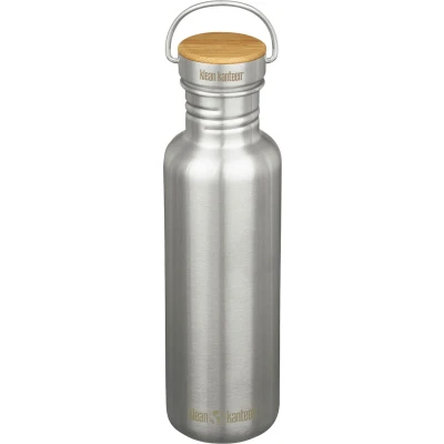 Afbeelding van Klean Kanteen Reflect 800Ml/27Oz + Bamboedop Drinkfles Brushed Stainless 800ml