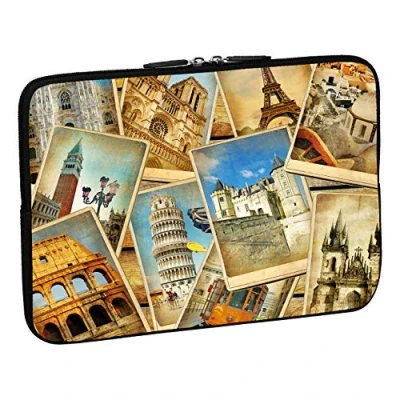 Afbeelding van PEDEA 15,6 inch Vintage Travel Design beschermhoes